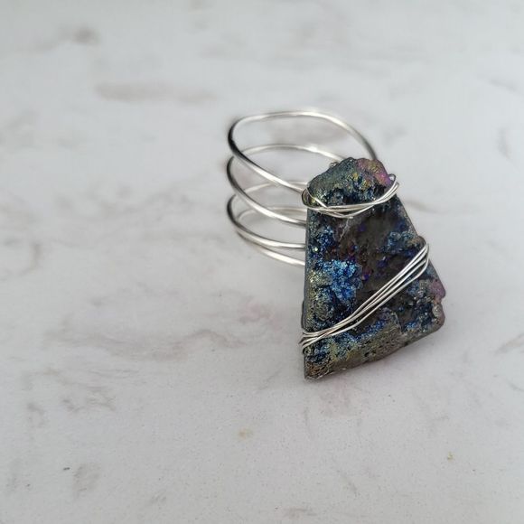 New custom made ring wire wrapped semi precious stones - Picture 5 of 5